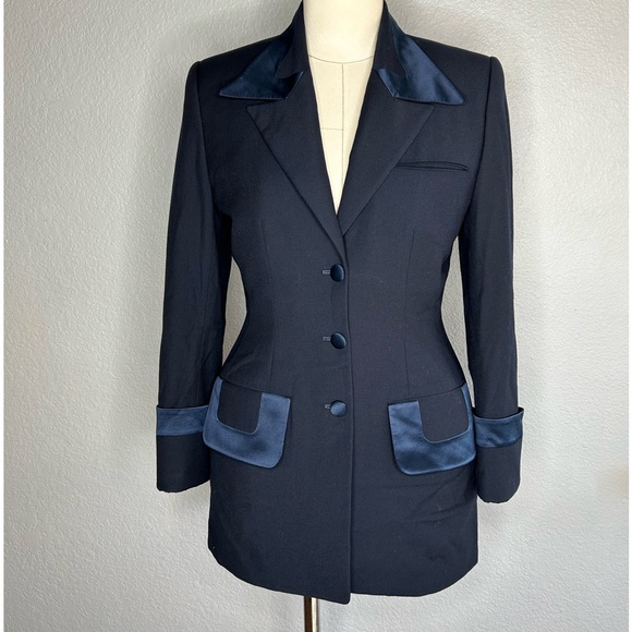 Richard Tyler Jackets & Blazers - Vintage 90’s Richard Tyler wool satin jacket